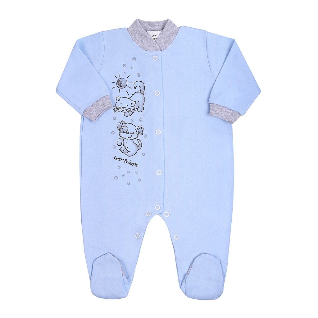 Dojčenský overal New Baby Kamaráti modrý 74 (6-9m)