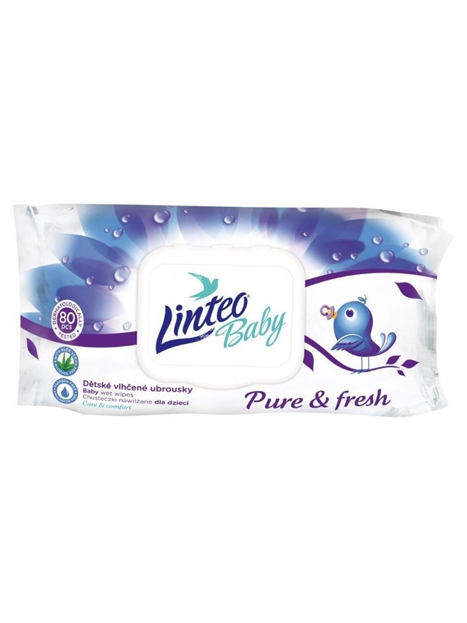 Vlhčené obrúsky Linteo Baby 80 ks Pure and fresh