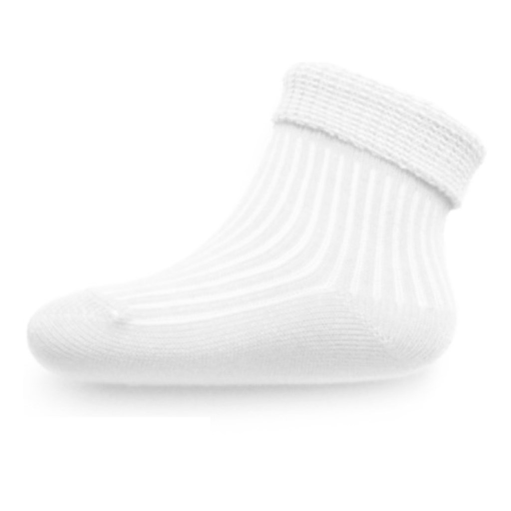 Dojčenské pruhované ponožky New Baby biele 56 (0-3m)