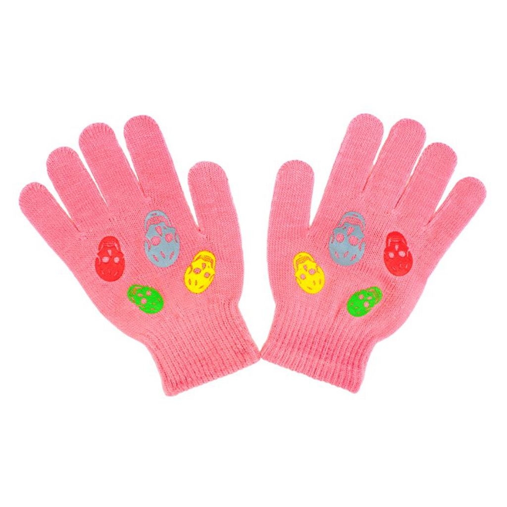 Detské zimné rukavičky New Baby Girl ružové 122 (6-7 rokov)