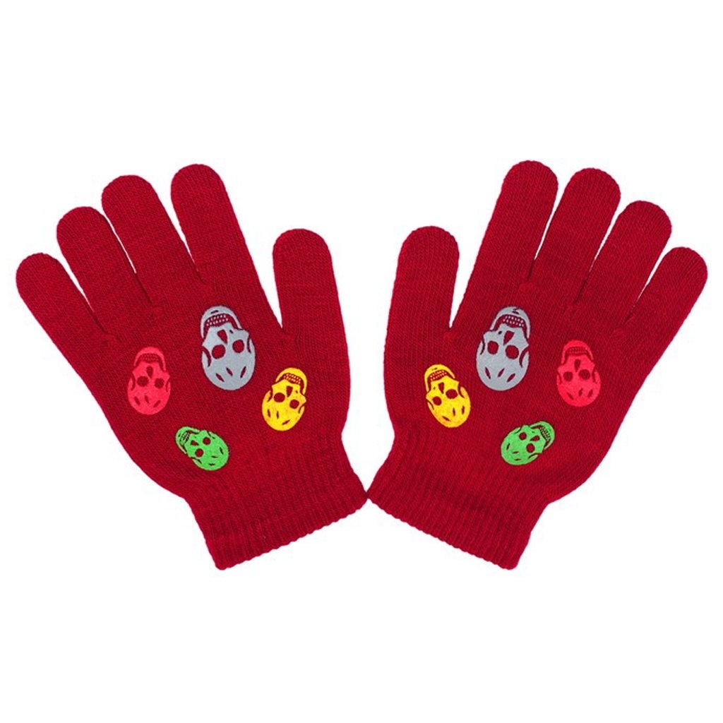 Detské zimné rukavičky New Baby Girl červené 122 (6-7 rokov)