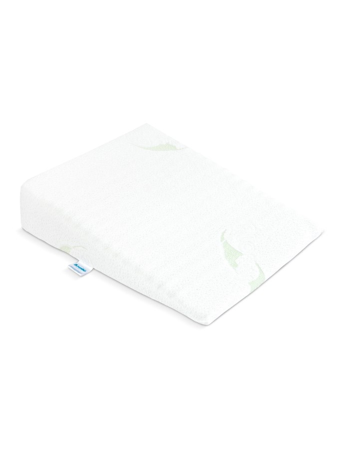 Dojčenský vankúš - klin Sensillo biely Luxe s aloe vera 30x37 cm do kočíka