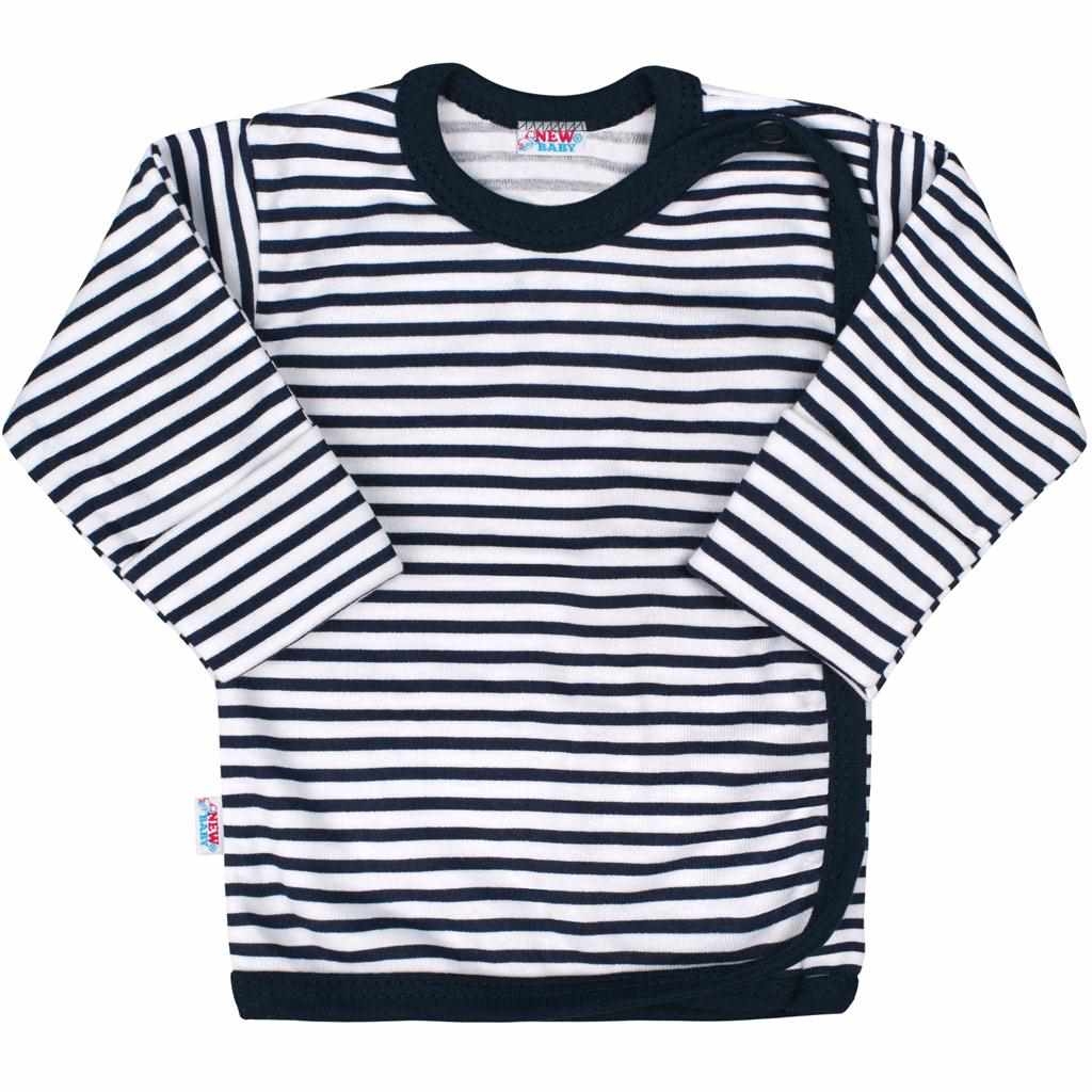 Dojčenská košieľka New Baby Classic II s modrými pruhmi 56 (0-3m)