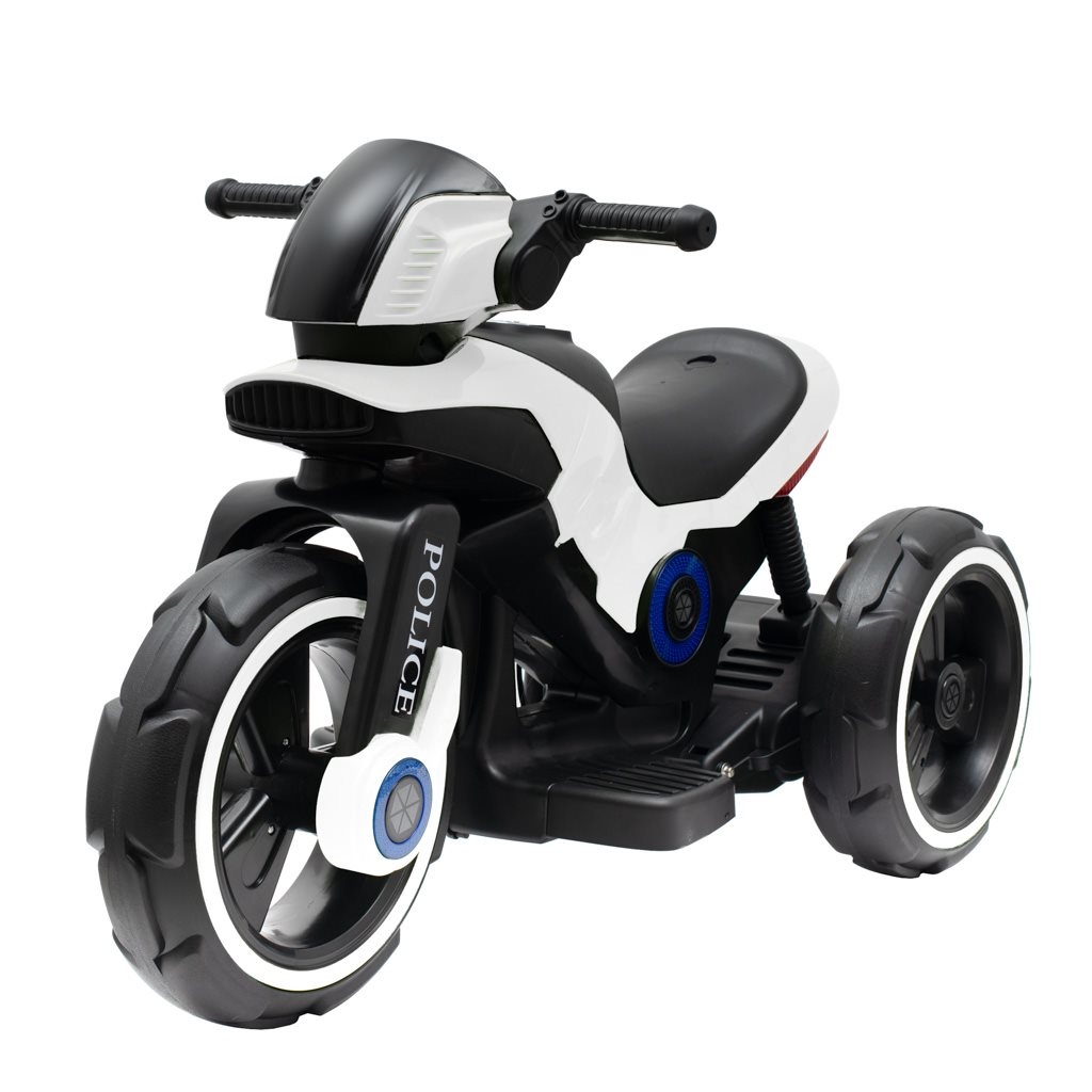 Detská elektrická motorka Baby Mix POLICE biela