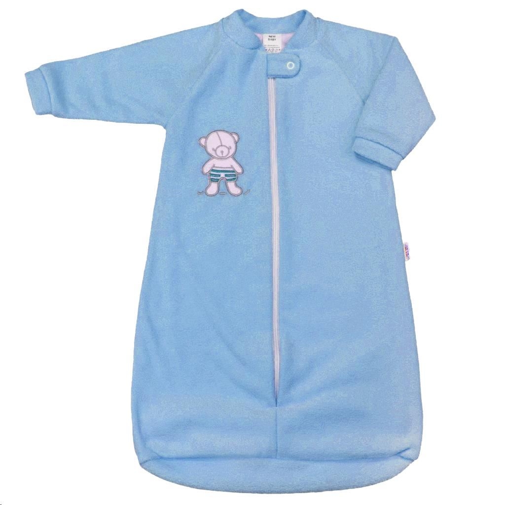 Dojčenský froté spací vak New Baby medvedík modrý 74 (6-9m)