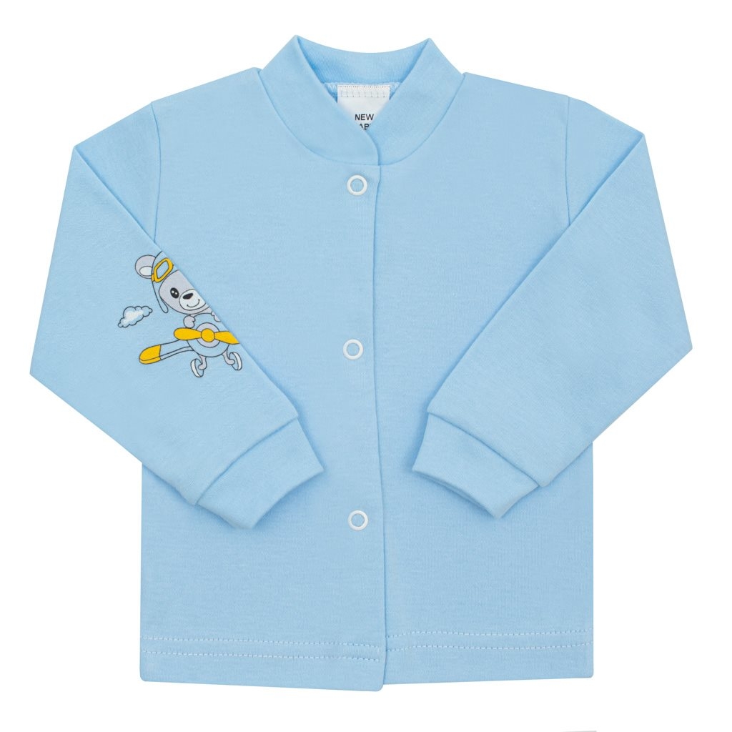 Dojčenský kabátik New Baby Teddy pilot modrý 80 (9-12m)