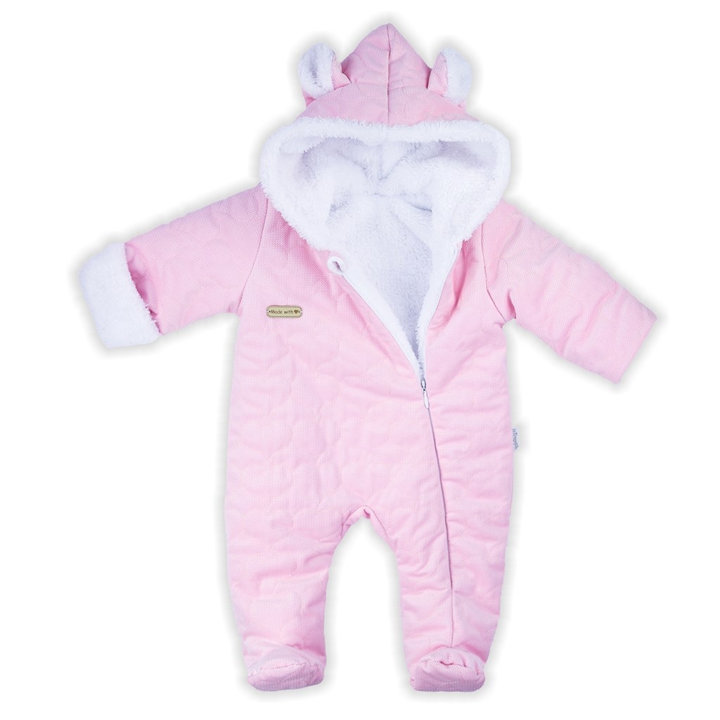 Zimný dojčenský overal Nicol Kids Winter ružový 80 (9-12m)