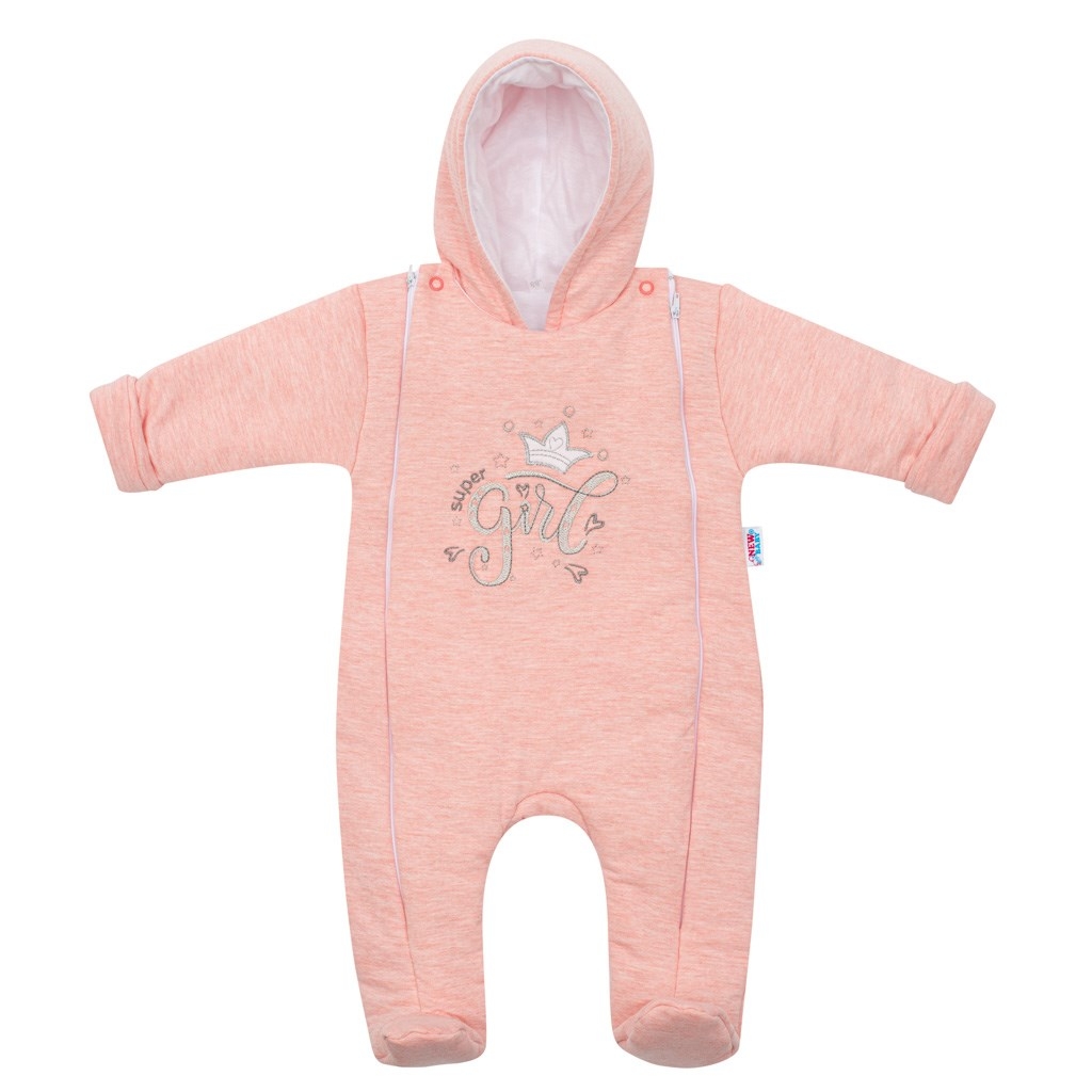Zimná kombinézka New Baby Super Girl marhuľová 80 (9-12m)