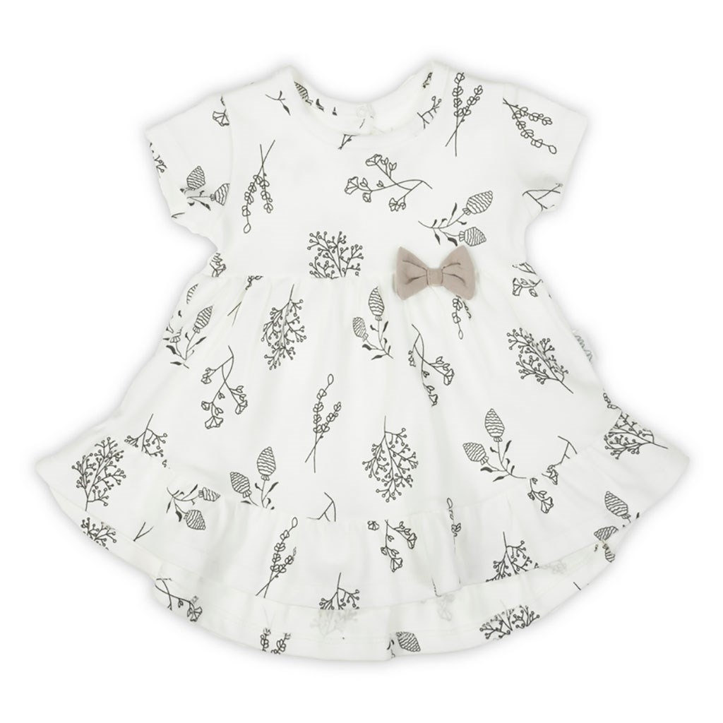 Dojčenské šatôčky s krátkym rukávom Nicol Ella biele 80 (9-12m)