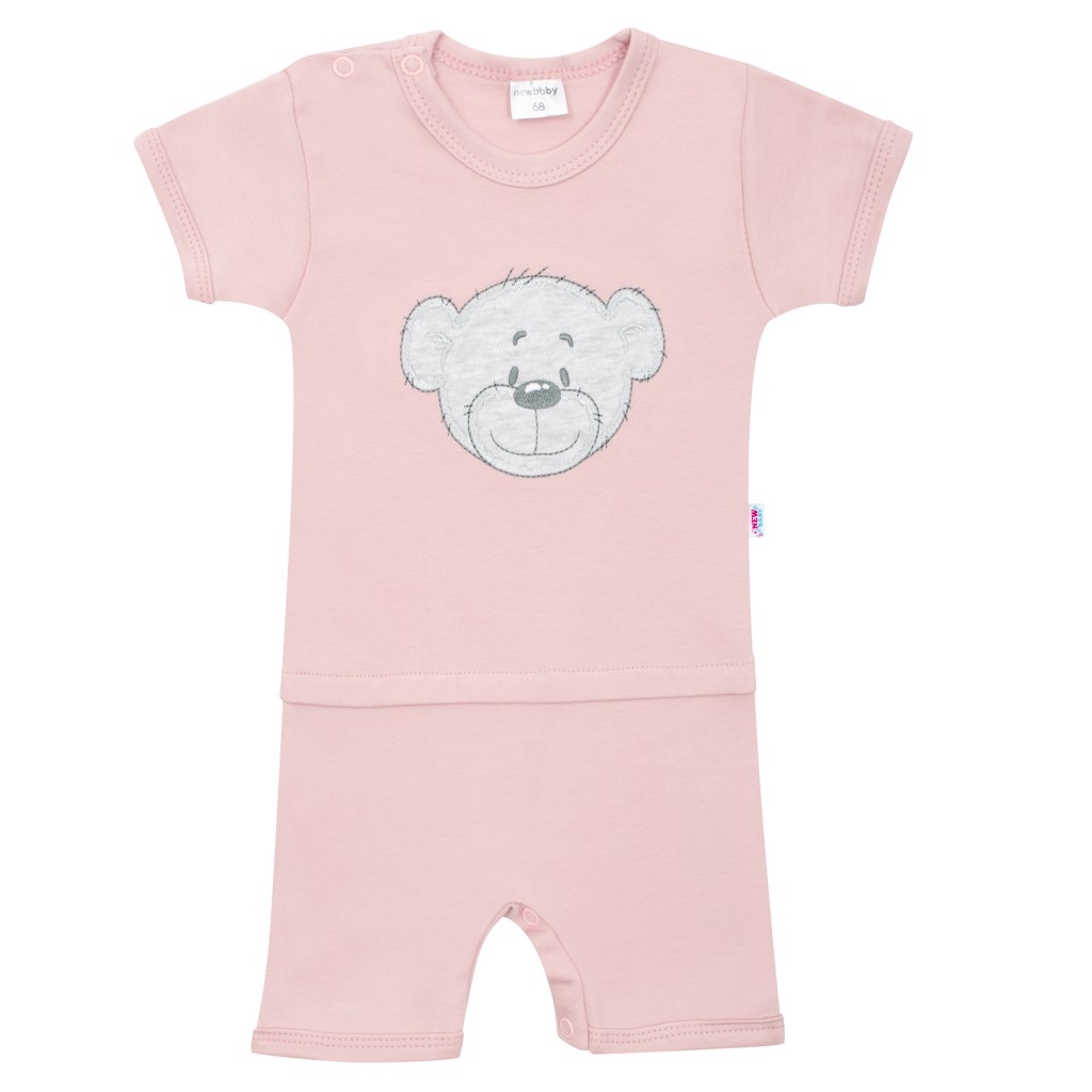 Dojčenský letný bavlnený overal New Baby BrumBrum old pink 56 (0-3m)