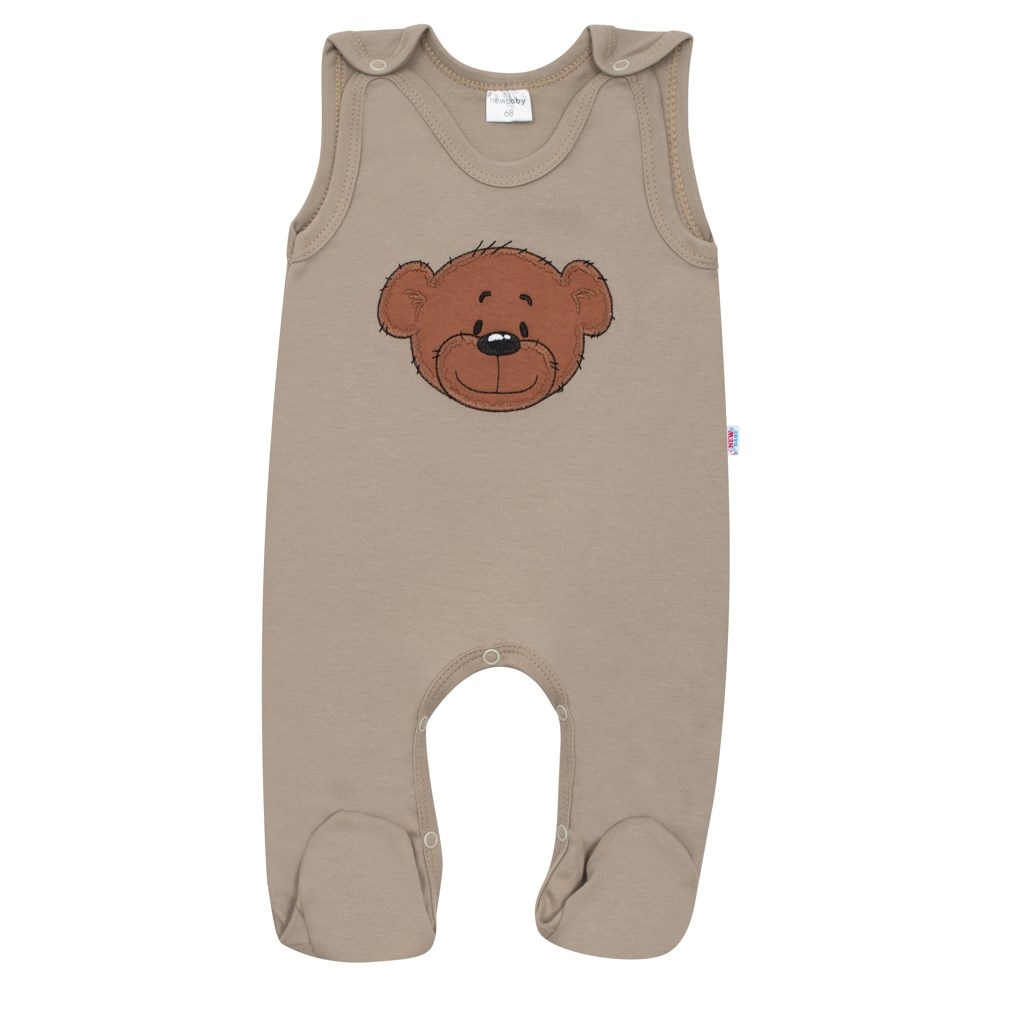Dojčenské bavlnené dupačky New Baby BrumBrum latte 56 (0-3m)