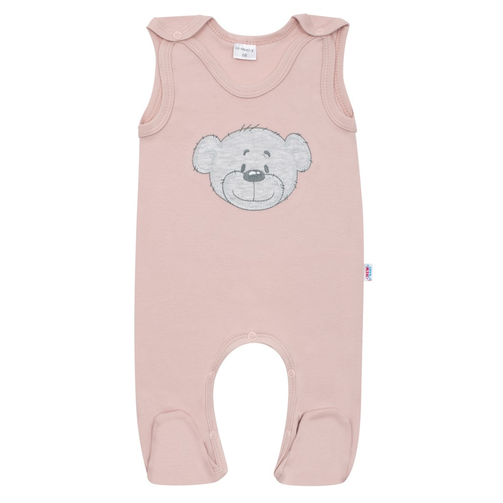 Dojčenské bavlnené dupačky New Baby BrumBrum old pink 68 (4-6m)