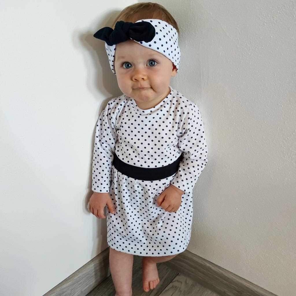 Dojčenské bavlnené šatôčky s čelenkou New Baby Teresa II 68 (4-6m)