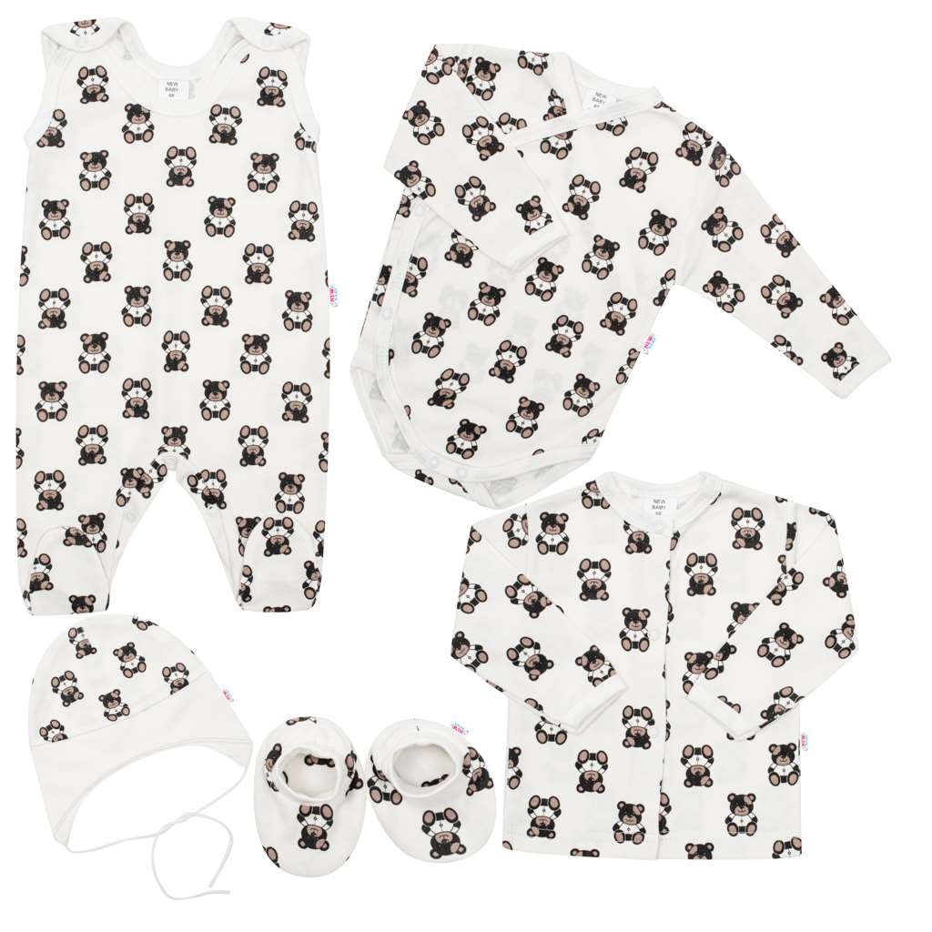 5-dielna dojčenská súpravička New Baby Medvedík 62 (3-6m)