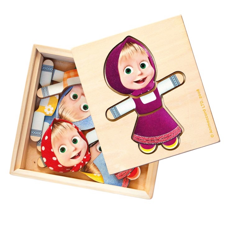 Puzzle Máša a Medveď Šatník