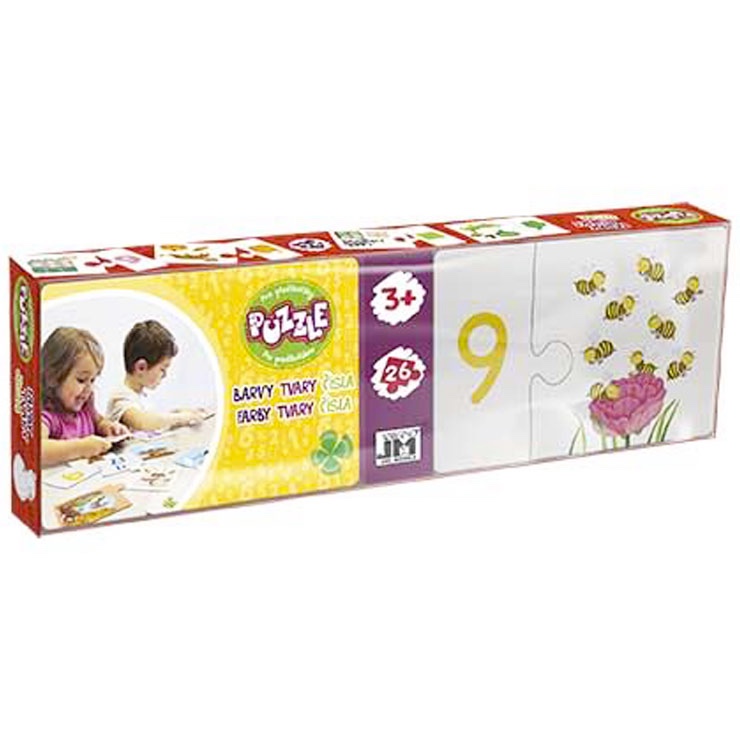 Puzzle pre predškolákov Čísla a Farby