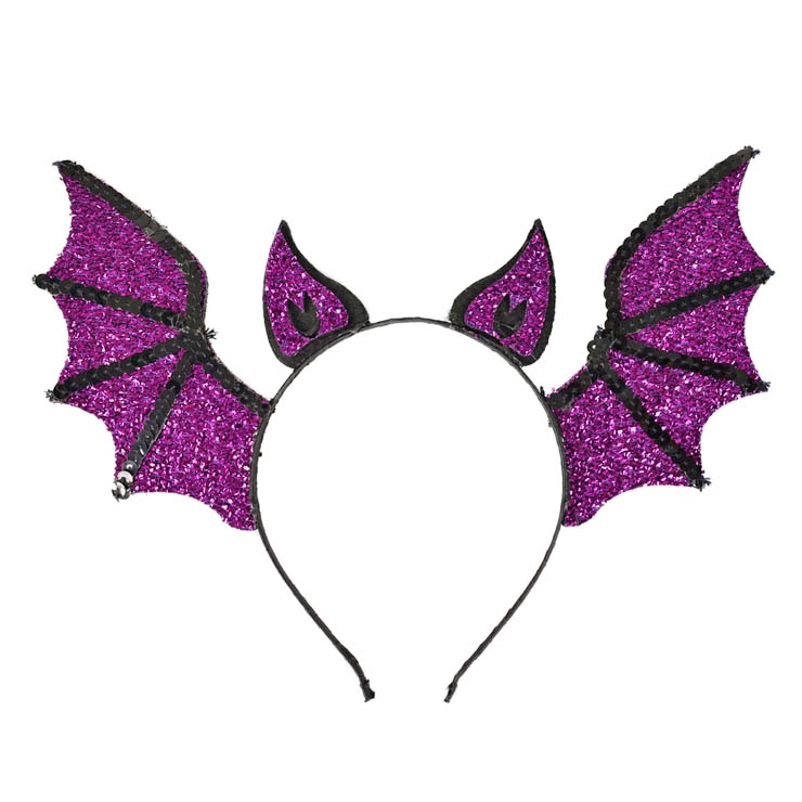 Čelenka netopier fialová Halloween