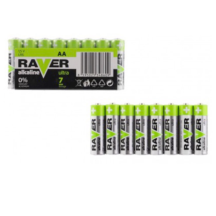 Baterie Raver LR6/AA 1,5 V alkaline ultra 8ks