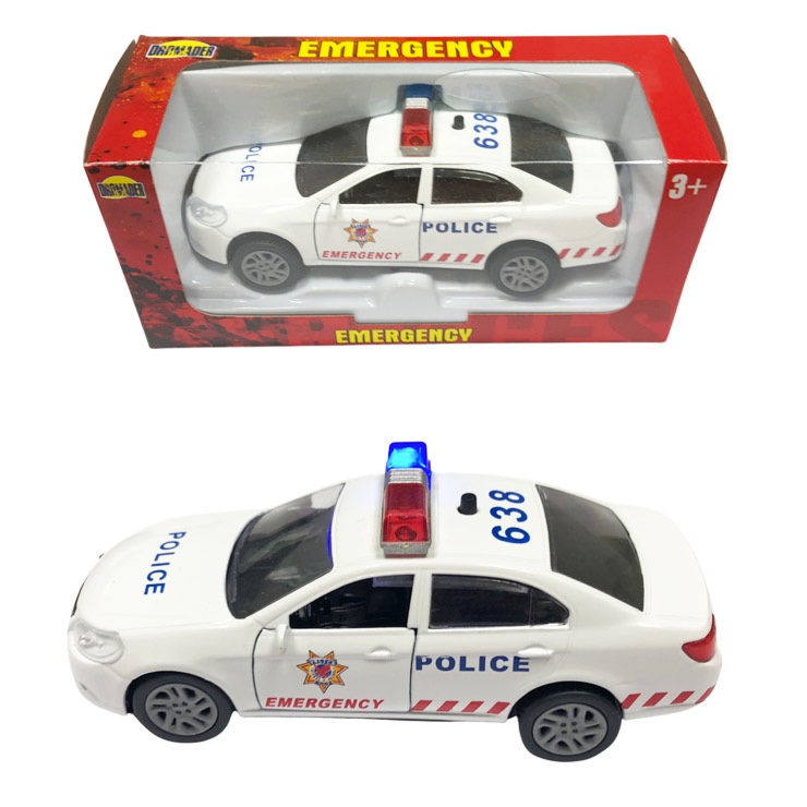 Kovové autíčko so zvukom - policajné