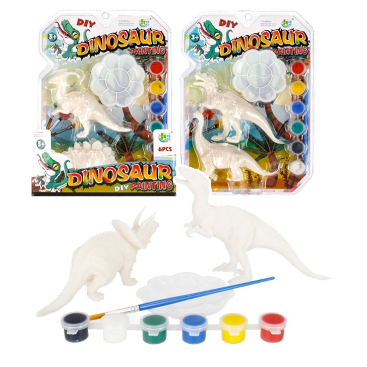 Dinosaur na vymaľovanie s farbami