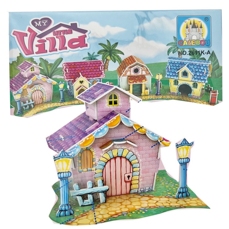 3D mini puzzle domček