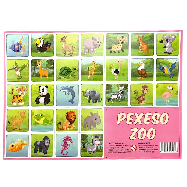 Pexeso ZOO kreslené